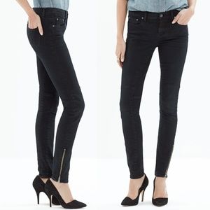 Madewell Skinny Skinny Zip Jeans in Rebel Wash